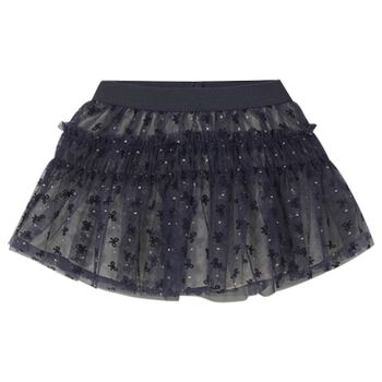 Younger Girls Navy Blue Tulle Skirt
