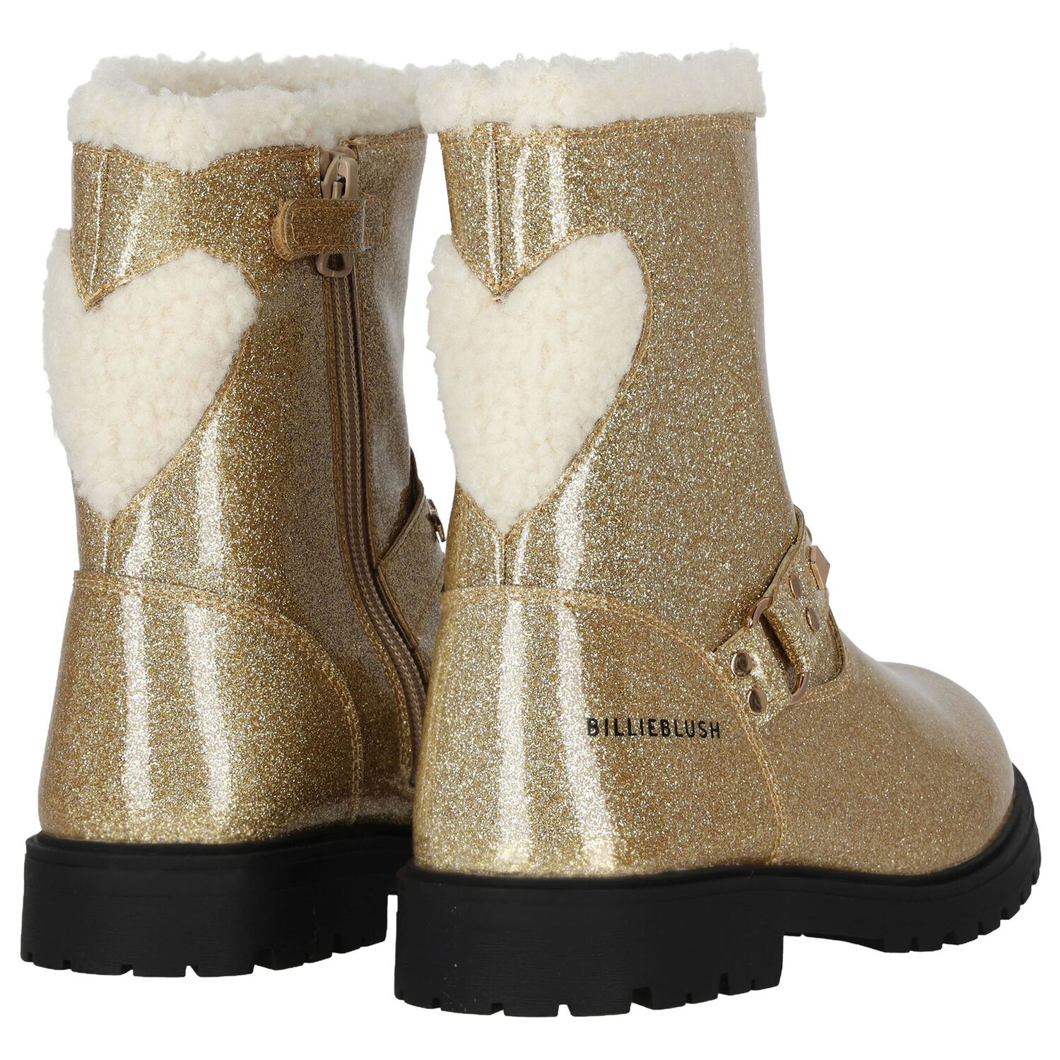 Girls Gold Glitters Boots, 1, hi-res