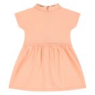 Younger Girls Pink Logo Dress, 2, hi-res