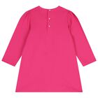 Girls Pink Bow Dress, 1, hi-res