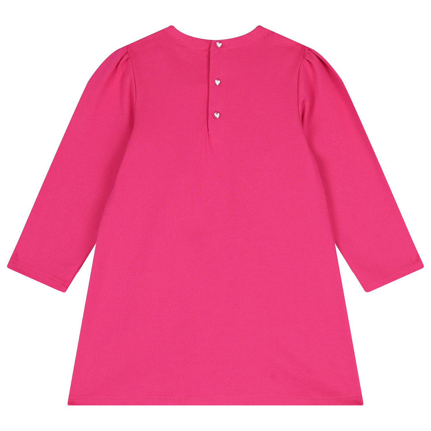 Girls Pink Bow Dress, 1, hi-res