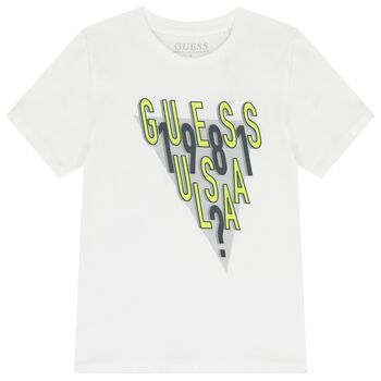 Boys White Logo T-Shirt
