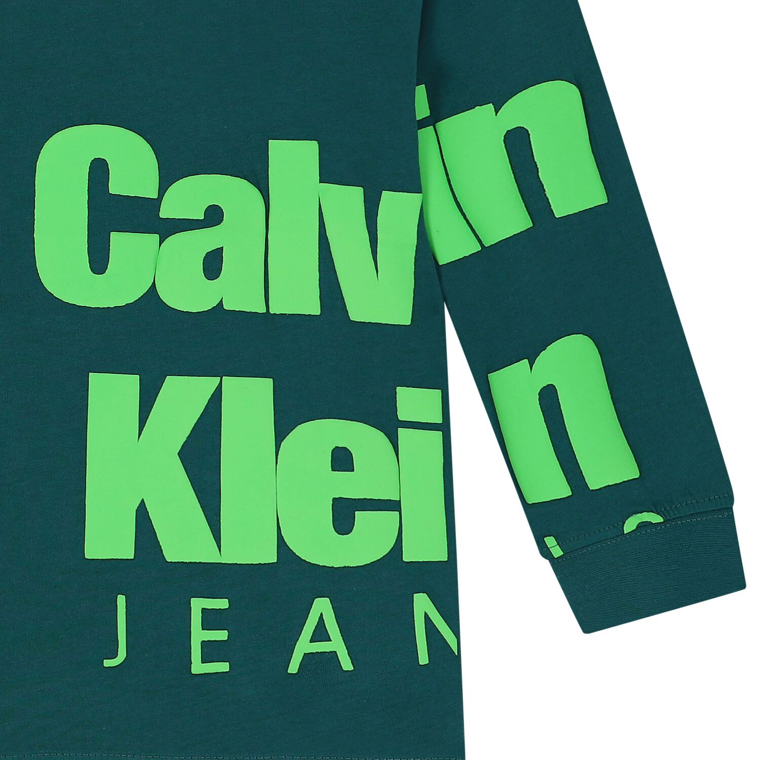 Boys Green Logo Long Sleeve , 2, hi-res