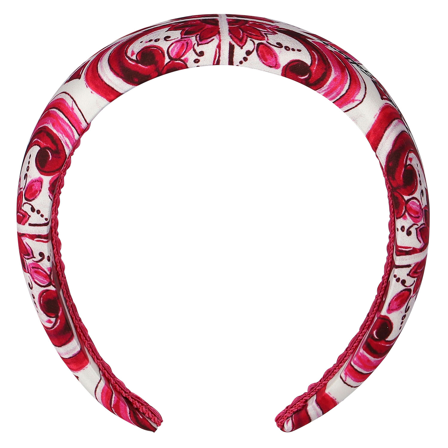 Girls Ivory & Pink Majolica Headband, 1, hi-res