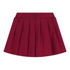 Baby Ivory & Burgundy Teddy Bear Skirt Set, 1, hi-res
