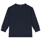 Boys Navy Blue Long Sleeve Top, 1, hi-res