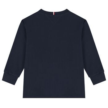 Boys Navy Blue Long Sleeve Top