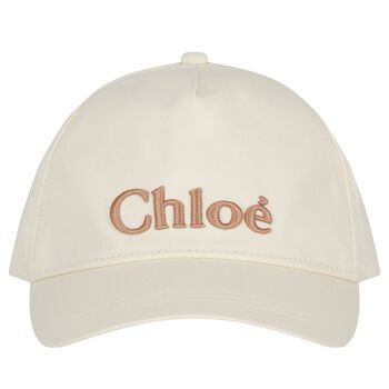 Girls Ivory Logo Caps