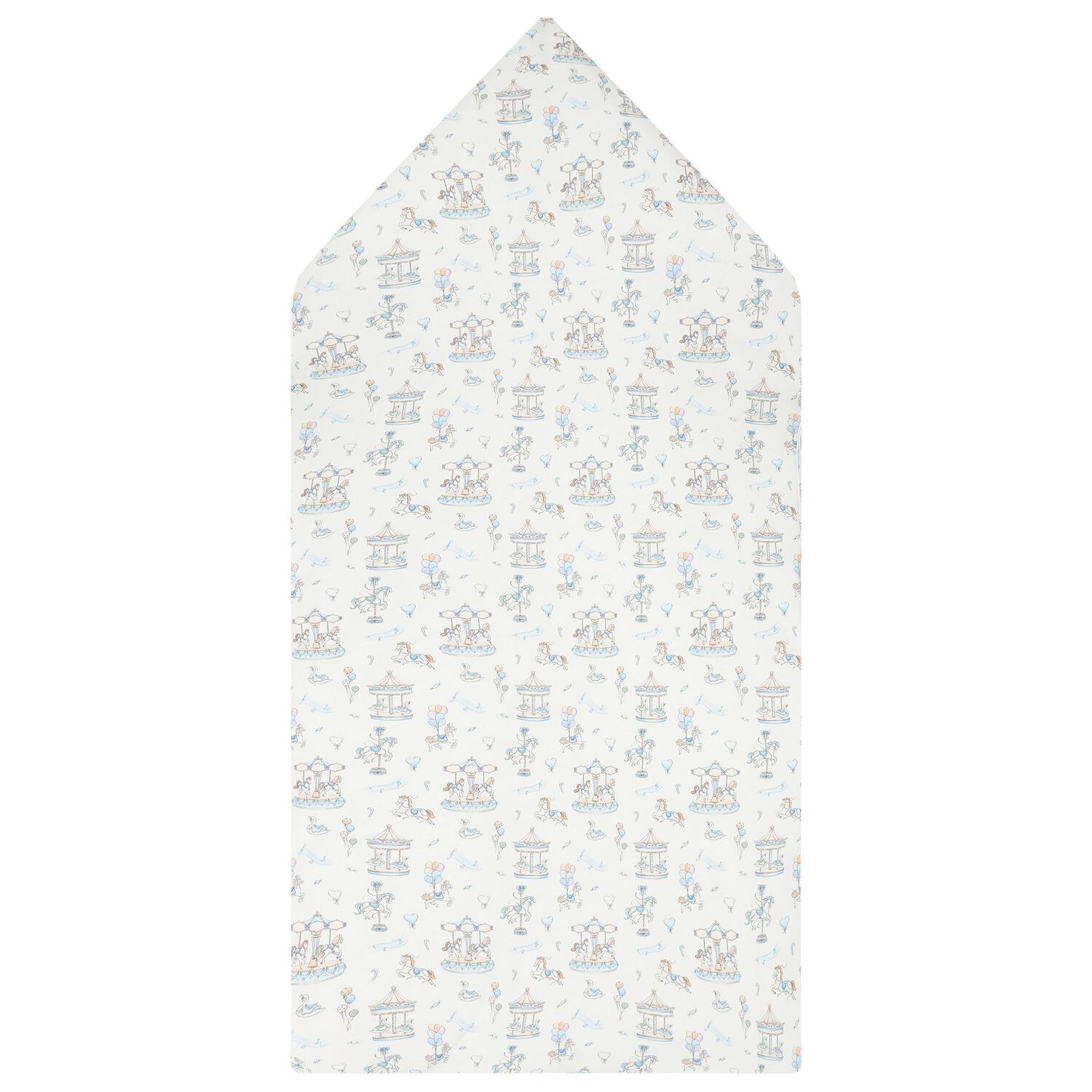 Baby Boys Blue & White Carousel Nest, 1, hi-res