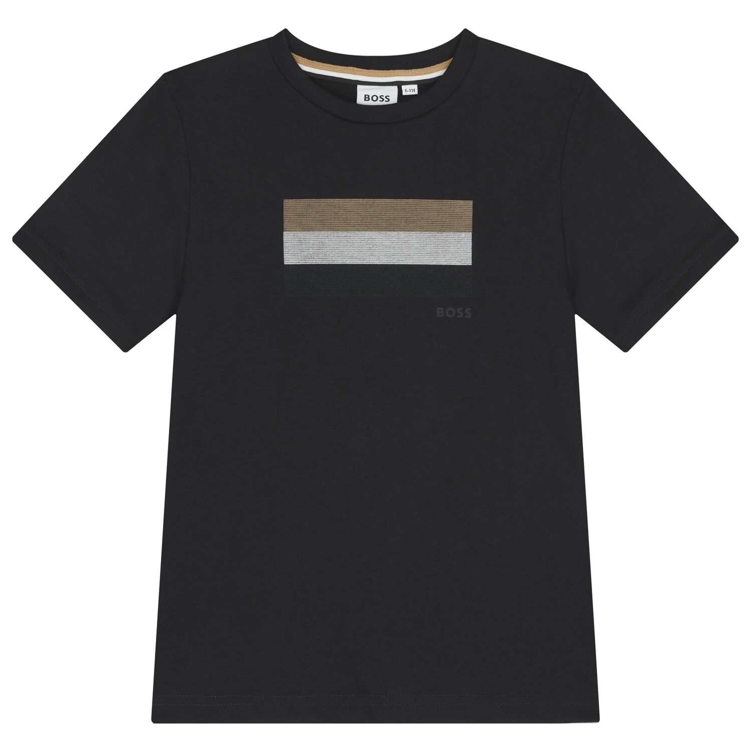 Boys Black Logo T-Shirt, 3, hi-res