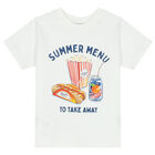 Boys White Pop Corn T-Shirt, 1, hi-res