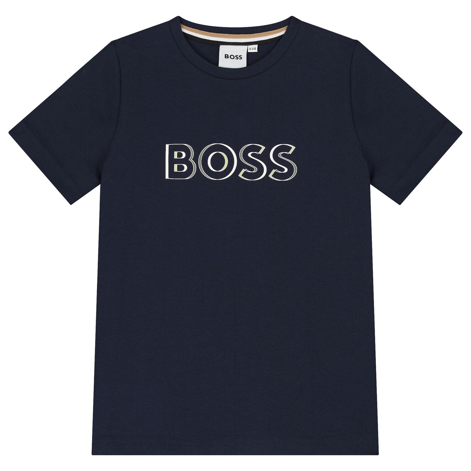 Boys Navy Blue Logo T-Shirt, 3, hi-res