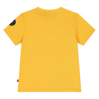 Younger Boys Yellow & White Logo T-Shirt