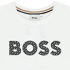 Girls White Logo T-Shirt, 1, hi-res