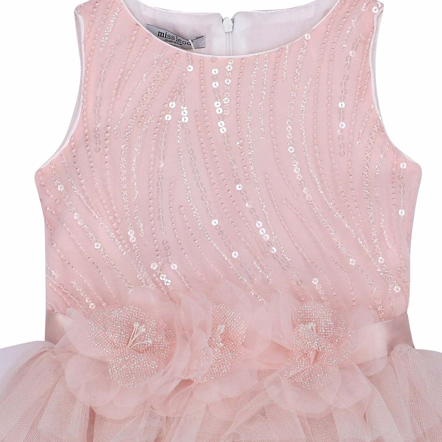 Girls Pink Embellished Dress, 1, hi-res
