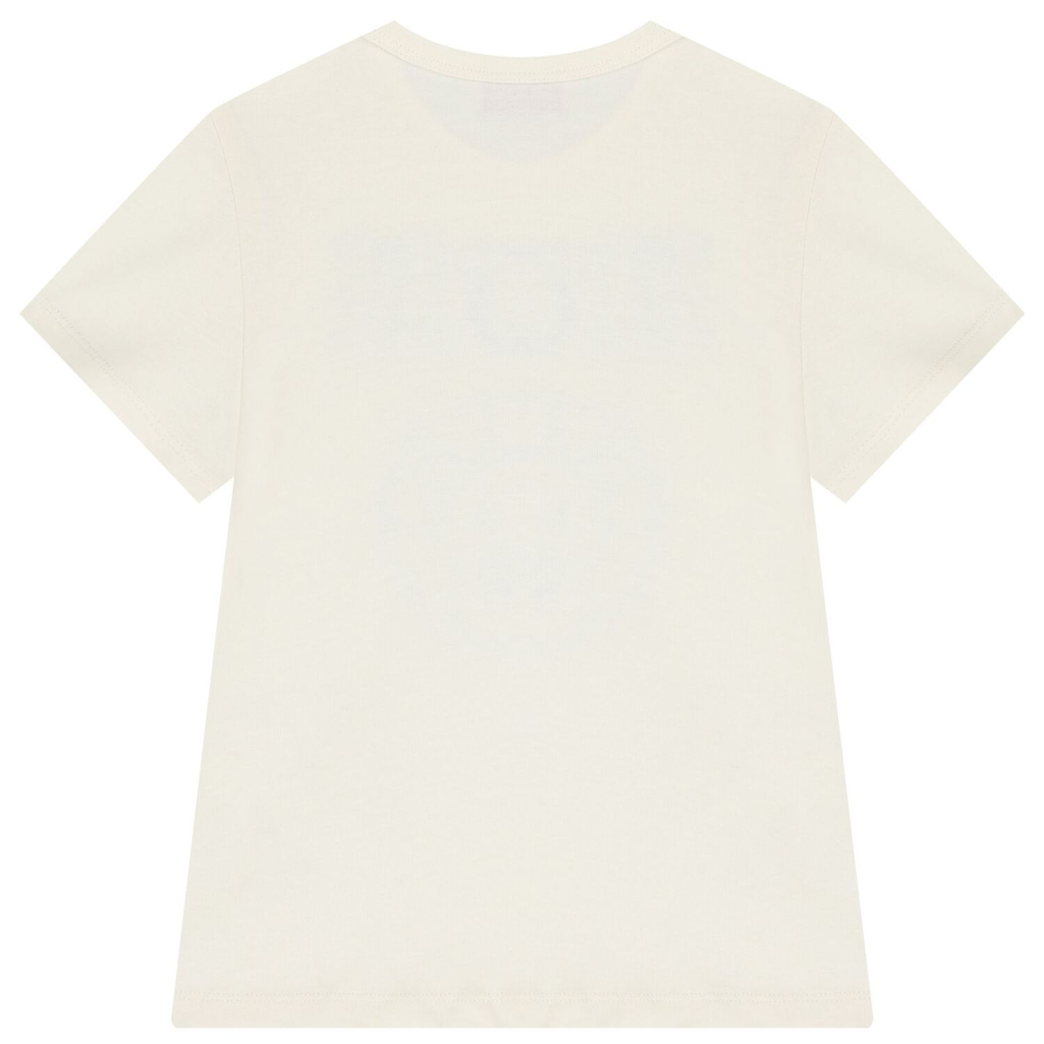 Girls Ivory Embroidered Logo T-Shirt, 2, hi-res