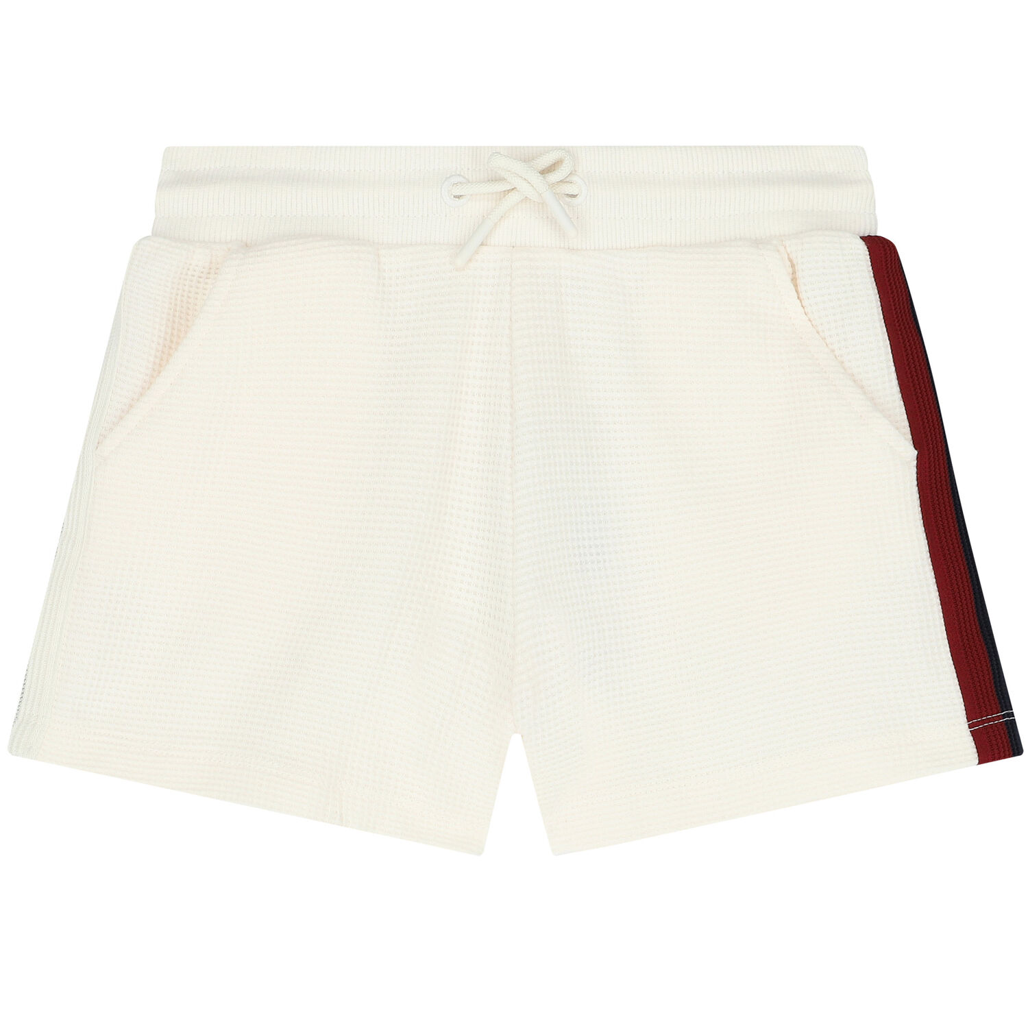Girls Ivory Logo Ribbed Shorts, 1, hi-res