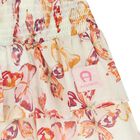 Girls Ivory & Pink Butterflies Logo Skirt, 3, hi-res