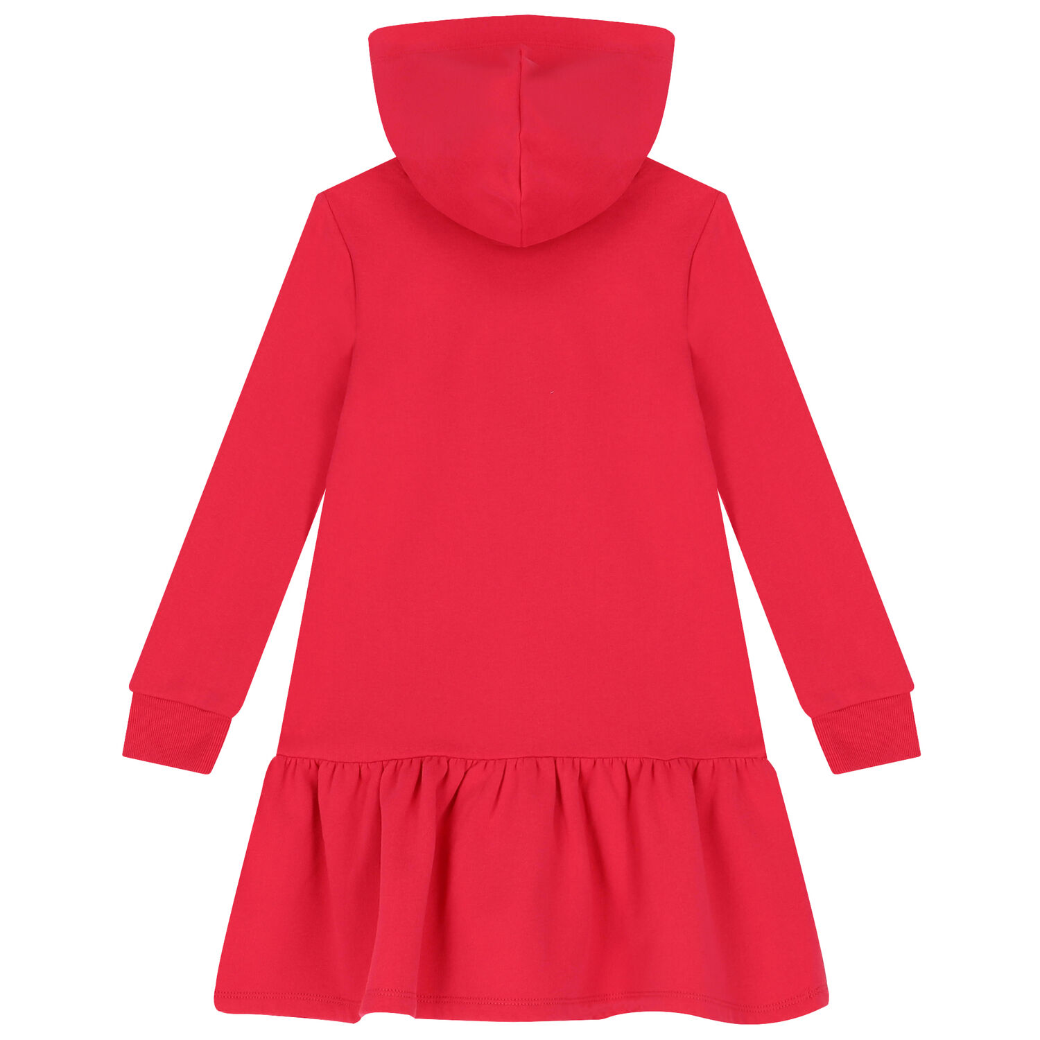 Girls Pink Logo Hooded Dress, 1, hi-res