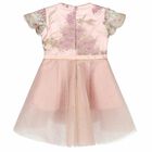 Girls Pink Tulle Special Occasion Dress, 1, hi-res