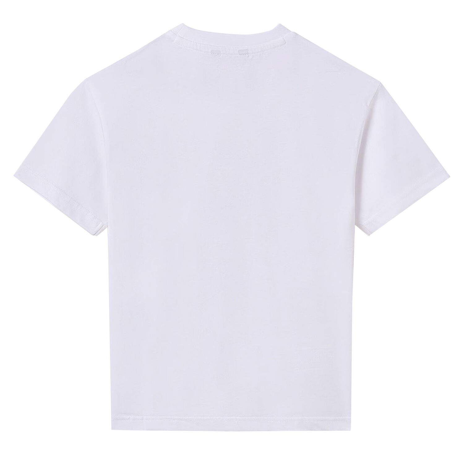 Boys White Cotton T-Shirt, 1, hi-res
