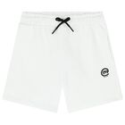 Boys White Logo Shorts, 1, hi-res