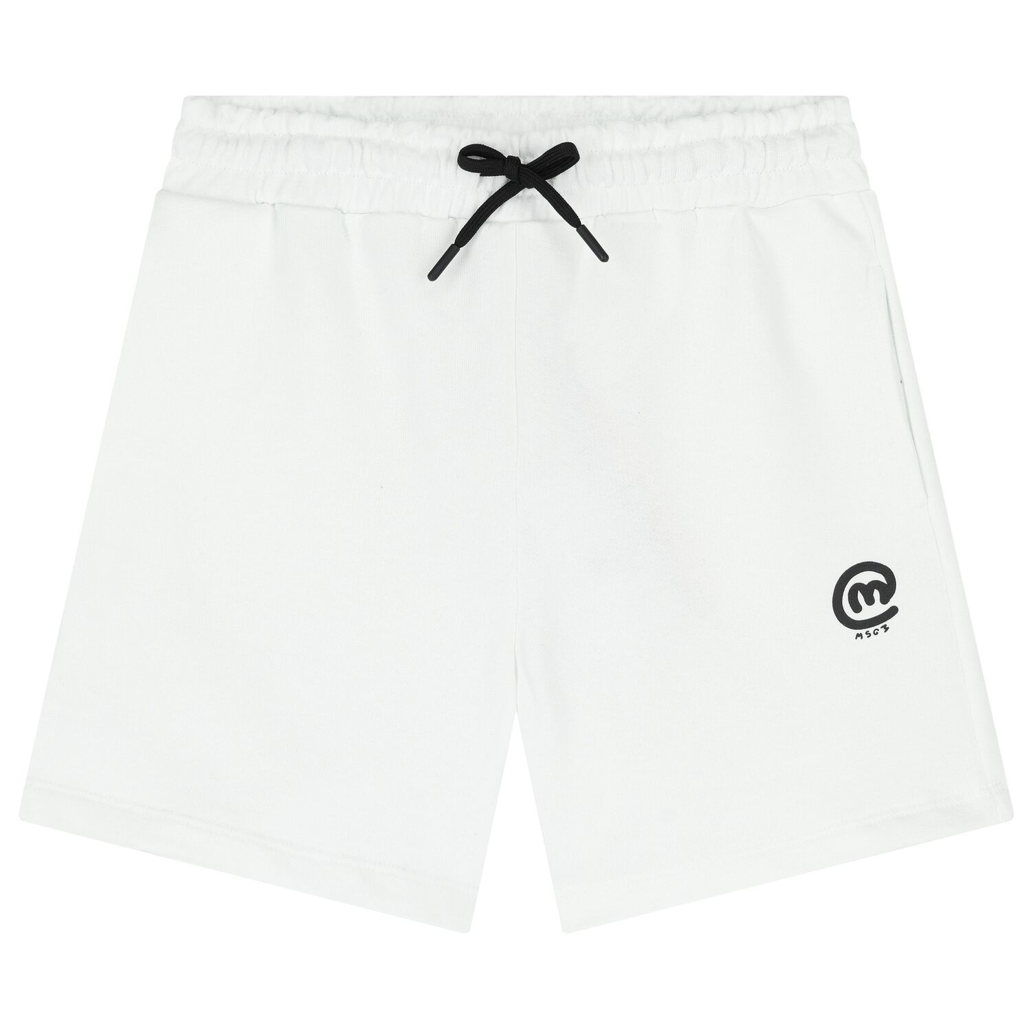 Boys White Logo Shorts, 1, hi-res