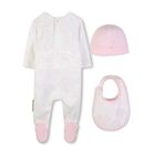 Baby Girls Pink & White Choupette Babygrow Gift Set, 1, hi-res