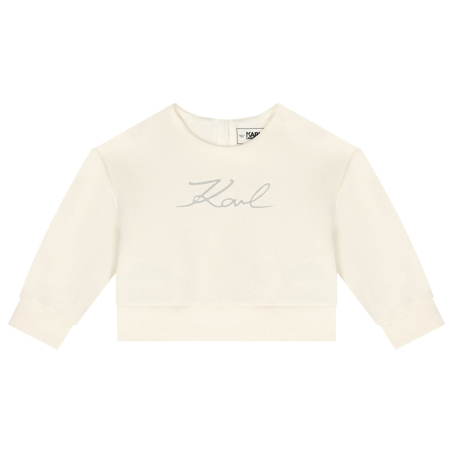 Younger Girls Ivory & Black Logo Skirt Set, 1, hi-res