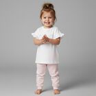 Younger Girls White Logo T-Shirt, 1, hi-res