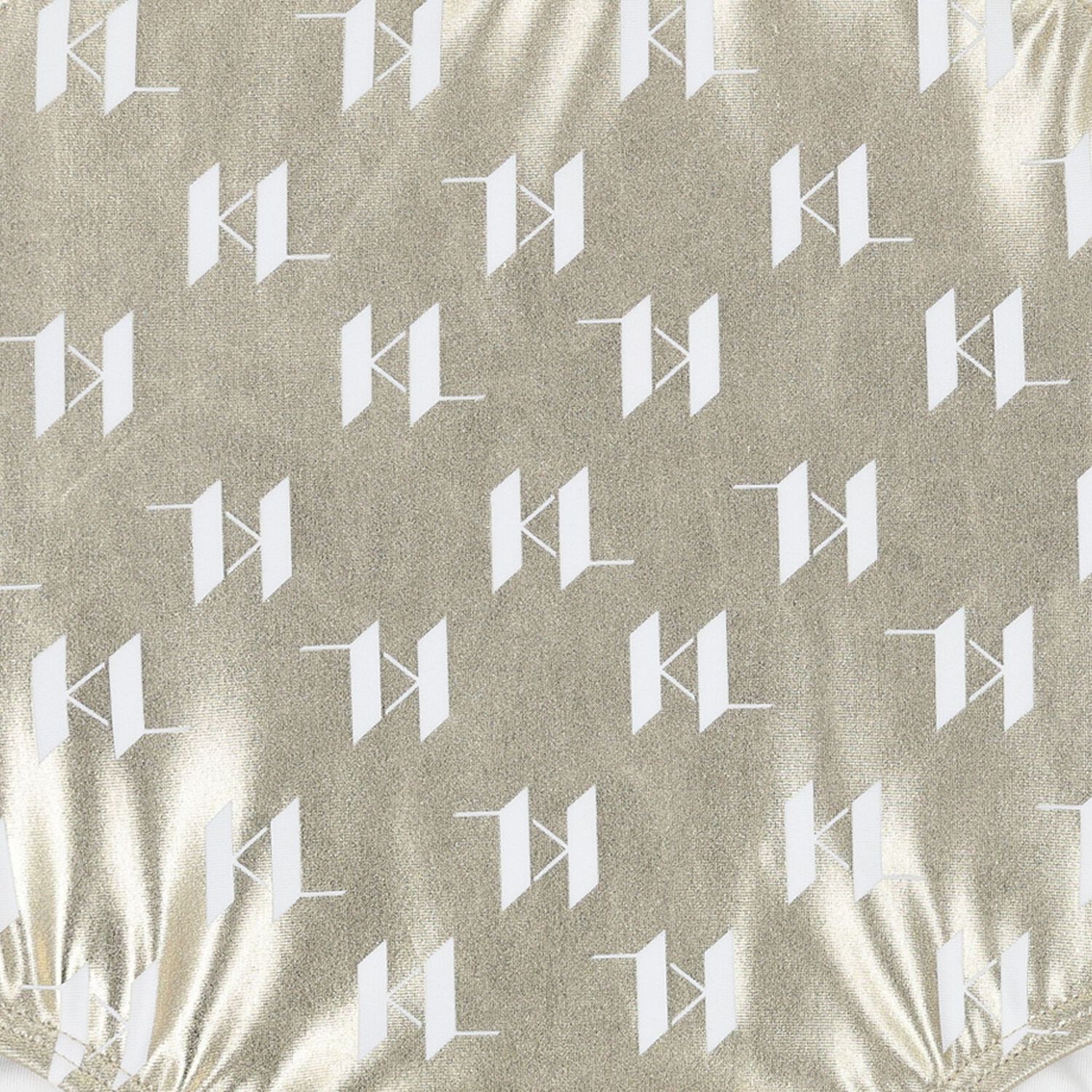 Girls Gold Logo Swimsuit, 1, hi-res