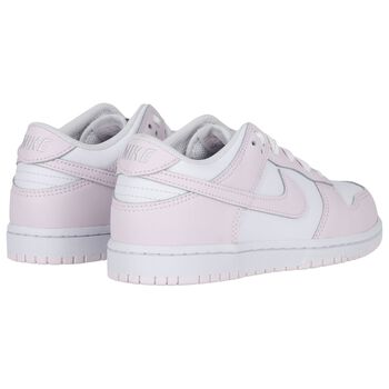 Girls White & Pink Dunk Low Trainers