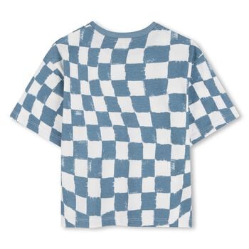Boys Blue & White Checkerboard T-Shirt