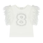Girls White 8th Birthday T-Shirt, 17, hi-res