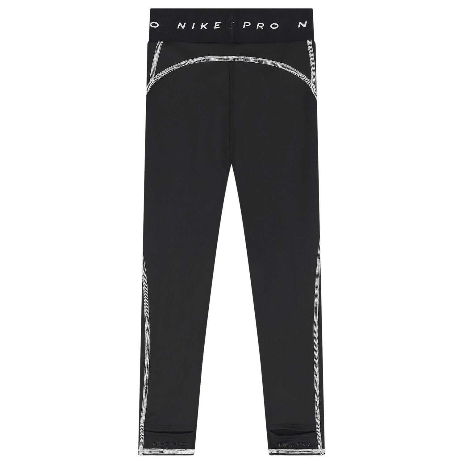 Girls Black Logo Leggings, 1, hi-res