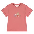 Baby Boys Orange & Ivory Teddy Bear Shorts Set, 1, hi-res