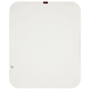 Ivory & Beige Teddy Bear Logo Baby Blanket