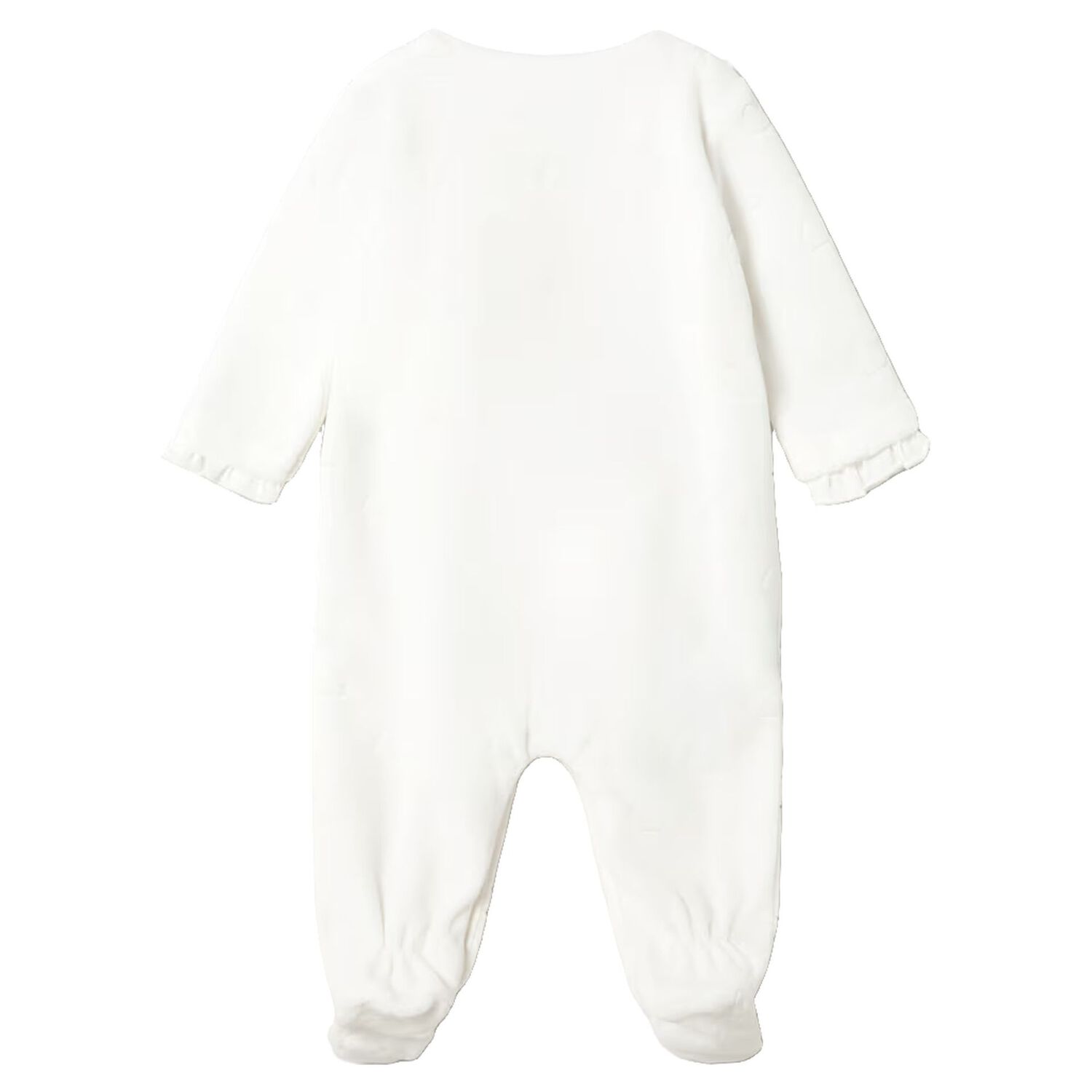 Baby Girls White Clouds Babygrow, 2, hi-res