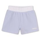 Baby Boys White & Blue Knitted Shorts Set, 2, hi-res