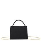 Girls Black Satin Handbag ( 13cm ), 2, hi-res