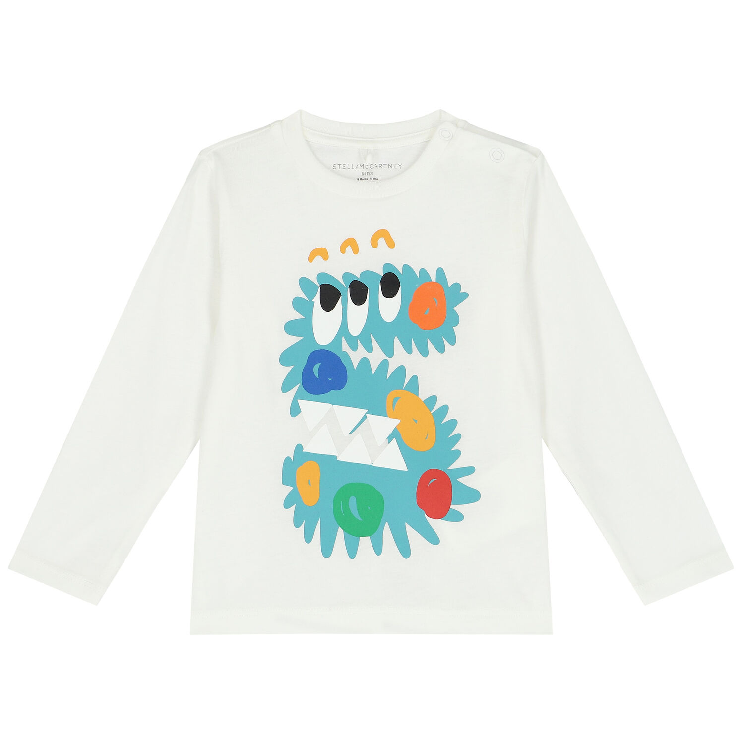Younger Boys Ivory Long Sleeve Top, 1, hi-res