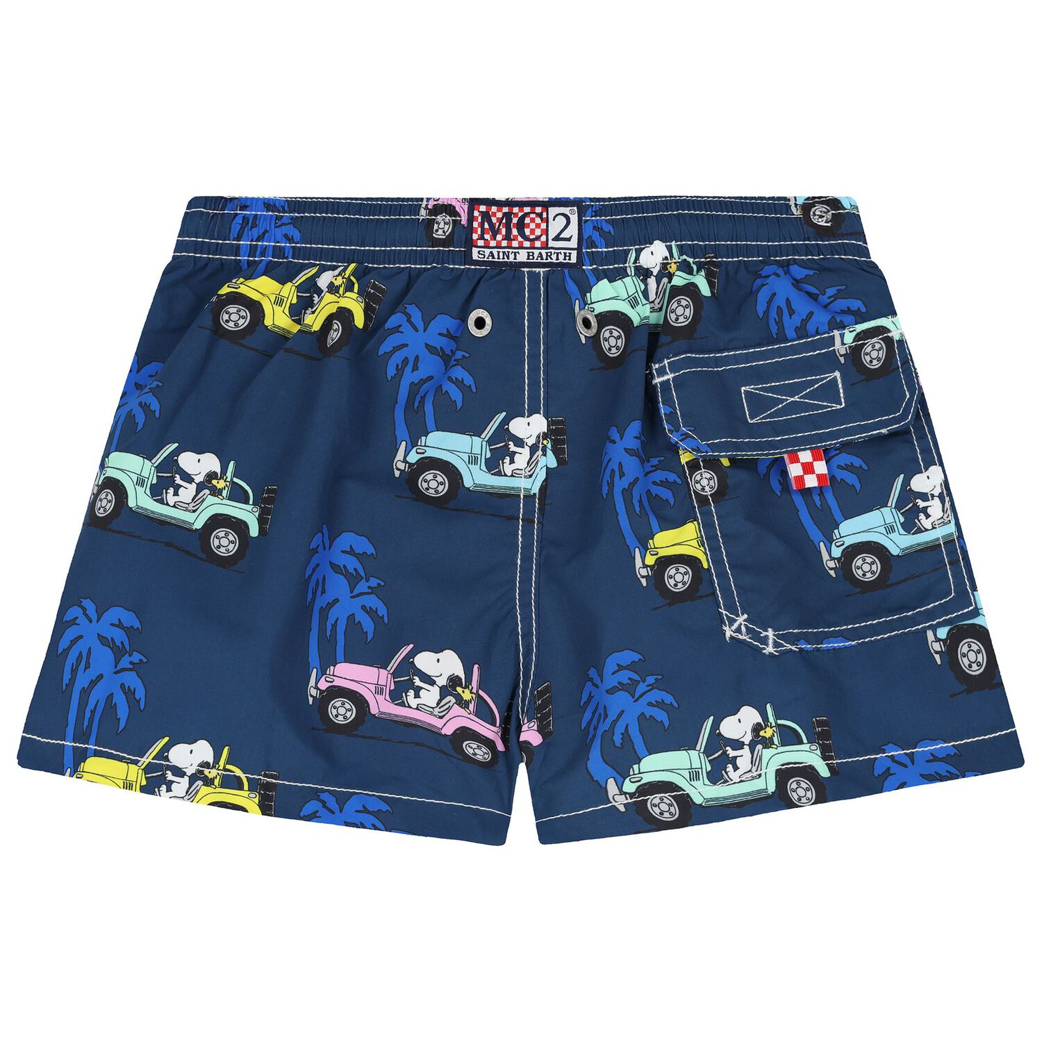 Boys Navy Blue Snoopy Swim Shorts, 1, hi-res image number null