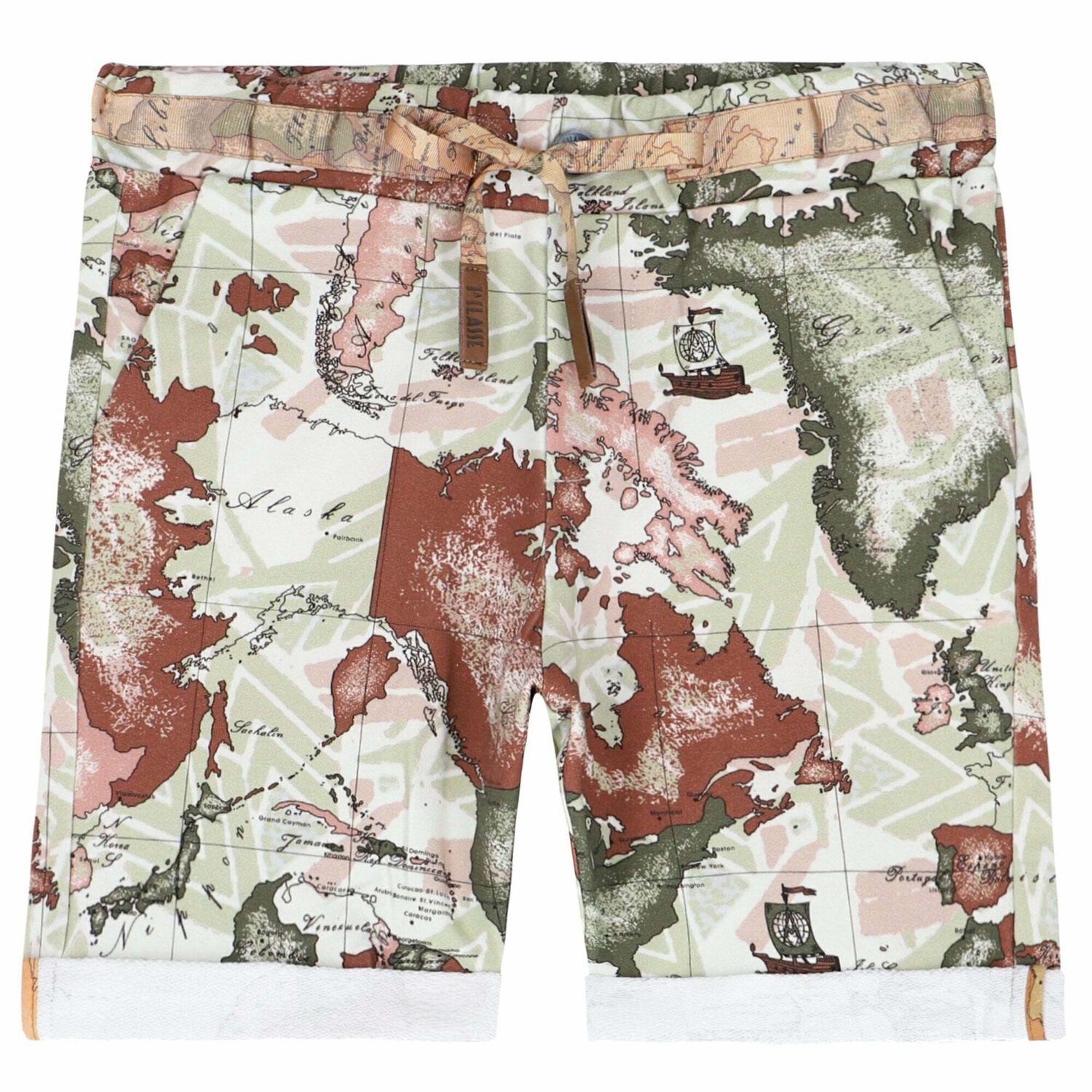Boys Geo Map Shorts, 1, hi-res