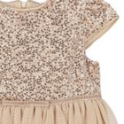 Girls Beige Sequin & Tulle Dress, 1, hi-res