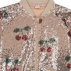 Girls Rose Gold Sequins Zip Up Top, 1, hi-res
