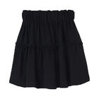 Girls Black Tiered Skirt, 1, hi-res