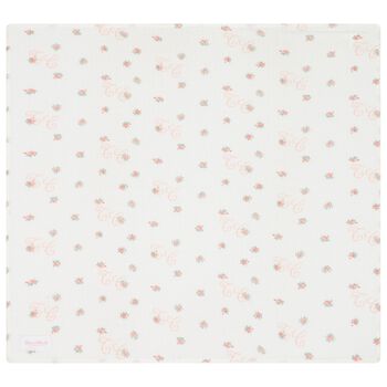 Baby Girls Ivory Logo Floral Muslin