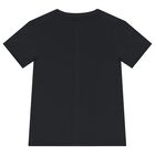 Boys Black & White Logo T-Shirt, 1, hi-res