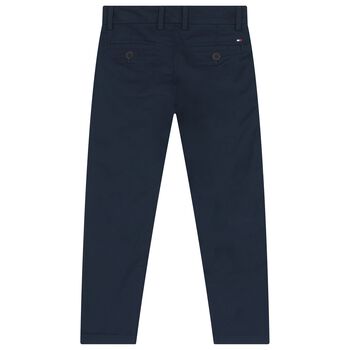 Boys Navy Blue Chino Trousers