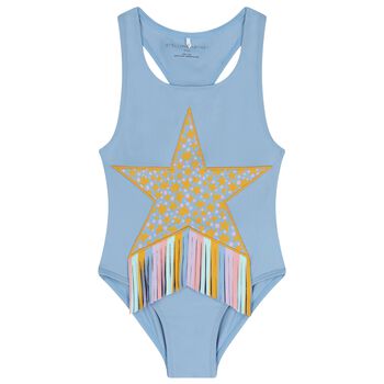 Girls Blue Star Swimsuit